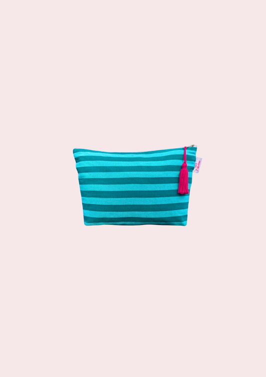 Blue Lagoon Handwoven Travel Wash Bag