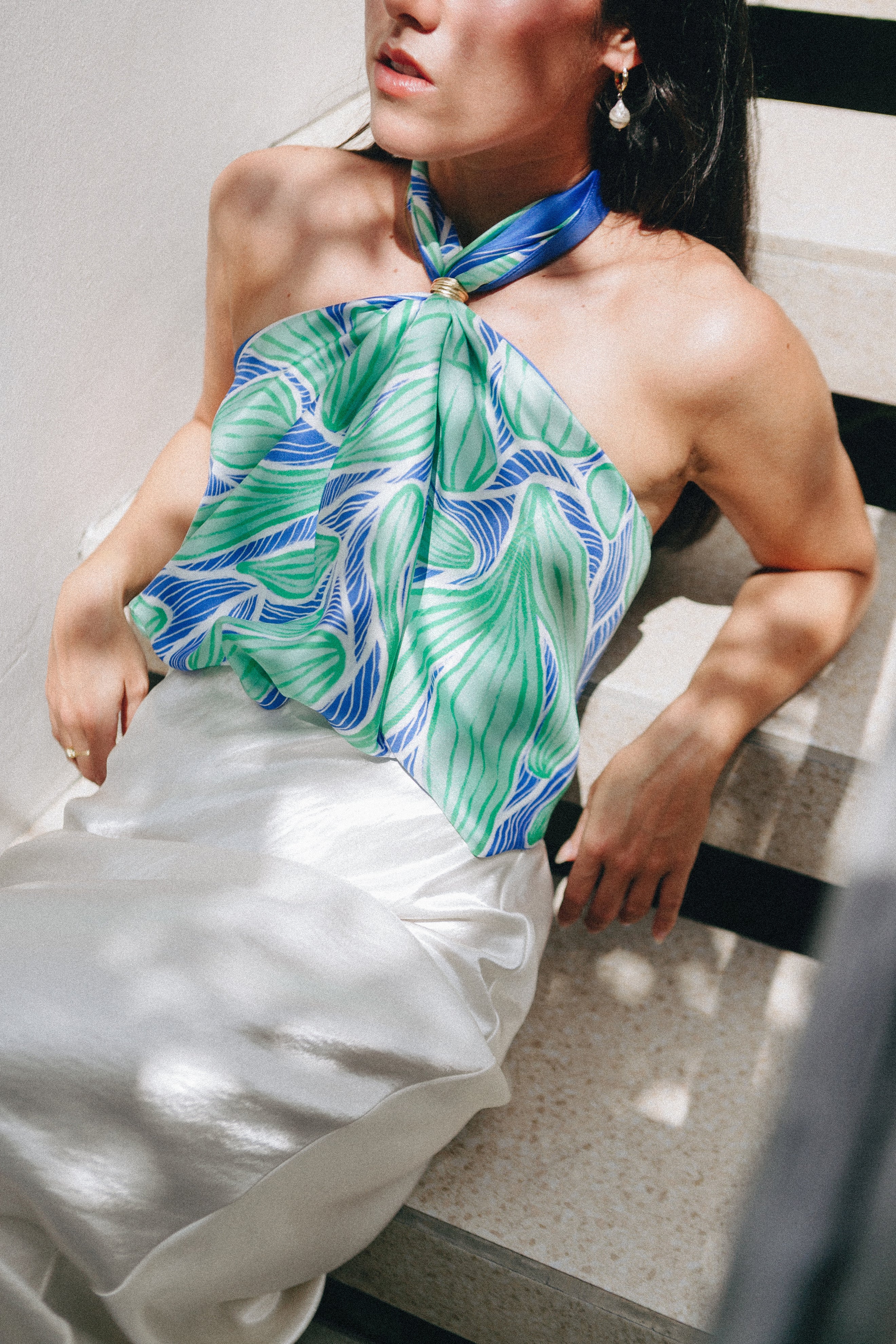 Santorini Silk Scarf